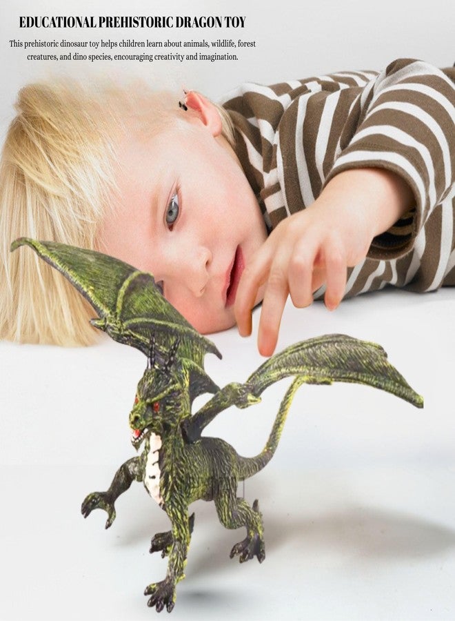 Mallexo Realistic Dinosaur Dragon Animals Toys for Kids 3+ | 1PCS Prehistoric Forest Animal Dino Toy Action Figure for Boys & Girls Birthday Gift Janwar Toy for Children Decoration Item (Green) - Image 5